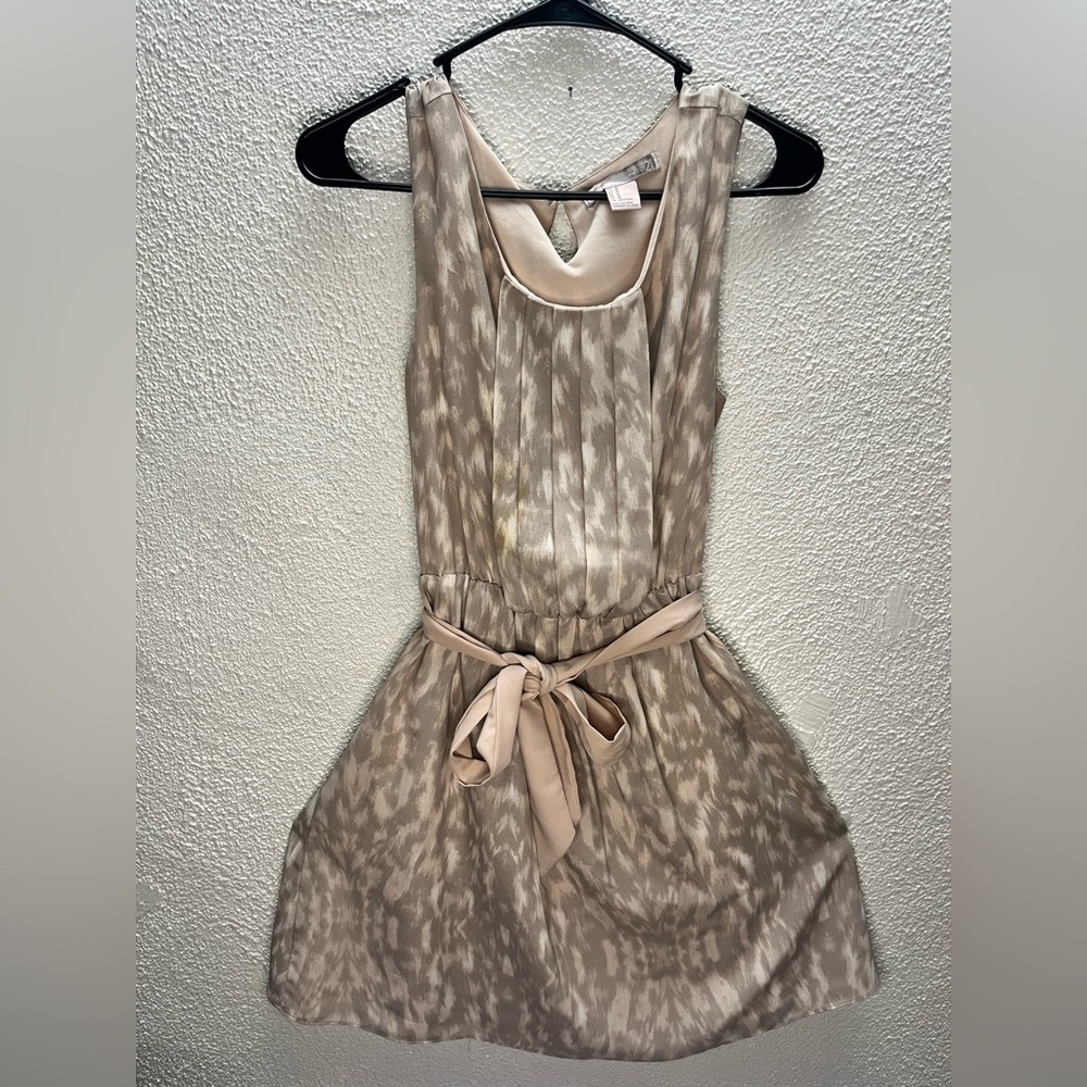 Forever 21 Cream Pattern Embellished Mini Sundress